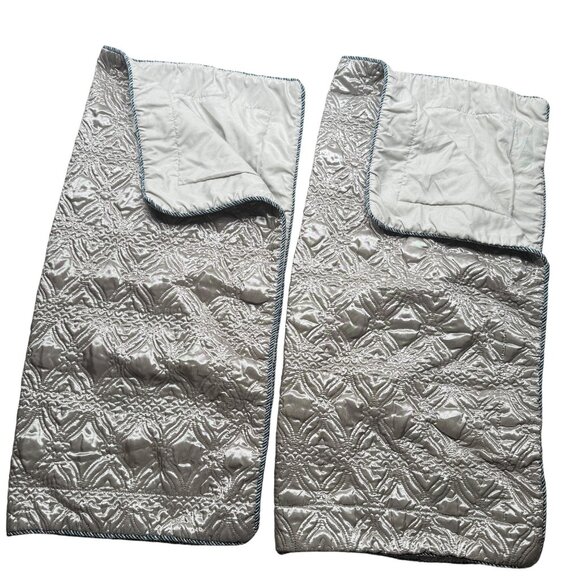 Hutton Wilkinson Quilted Polyester Pillow Shams Set Of 2 Elegant Design & Trim - Picture 1 of 9
